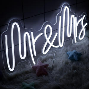 Spedizione gratuita Mr. & Mrs. insegna nuziale al Neon segno di matrimonio al Neon segno di decorazione della stanza del matrimonio pannello pubblicitario USA magazzino - Product Image 3