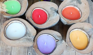 Bougie parfumée à la noix de coco de couleur <span class=keywords><strong>orange</strong></span> avec cire de noix de coco biologique - Product Image 6