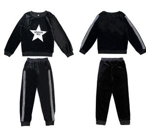 Muestra Gratuita, Venta al por Mayor, Pantalones Deportivos de Moda, Camisetas, Sudadera con Capucha y Bordado de Estrellas Brillantes para Niñas - Product Image 5