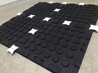 Rouleaux de revêtement de sol EPDM pour salle de sport, zone de musculation, dalles de caoutchouc composite noir, tapis de caoutchouc, emboîtables