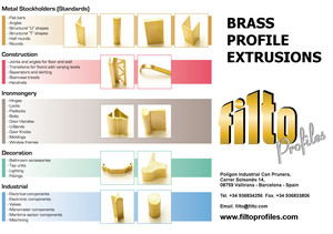 FILTO PROFILES Fournisseur Vente en gros de composants de barres plates impériales et métriques Barre plate en laiton 3/4 "X 1/8" - Product Image 6