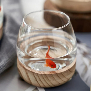 Pecera <span class=keywords><strong>de</strong></span> Vidrio Transparente con Base <span class=keywords><strong>de</strong></span> Madera, Mini Pecera, Florero Hidropónico, Florero para <span class=keywords><strong>Centro</strong></span> <span class=keywords><strong>de</strong></span> <span class=keywords><strong>Mesa</strong></span>, Dormitorio - Product Image 6