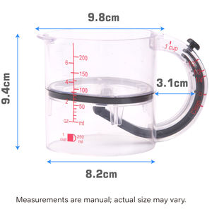 खाना पकाने और बेकिंग के लिए 4-इन-1 समायोज्य मापने वाला कप - Product Image 2