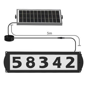 Señal de número de casa y <span class=keywords><strong>calle</strong></span> LED Solar RGB, luz de pared colorida para camino de entrada, Villa, Hotel, <span class=keywords><strong>parque</strong></span>, jardín cuadrado, clasificación de Yard-IP66 - Product Image 3