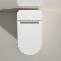 Cuvette allongée debout au sol en céramique intelligente de haute technologie fonction de télécommande monobloc automatisée pour hôtels salles de bain
