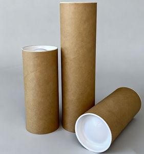 Перерабатываемые высококачественные почтовые тубусы из крафт-бумаги на заказ для упаковки бадминтонных мячей с крышкой - Product Image 6