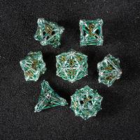 7 dés en métal de qualité collectionneur, artisanat artistique exquis, esthétiques, pour collection de jeux de table privés