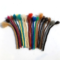 Estensioni di Dreadlocks in Capelli Umani, Realizzate a Mano, Misura Media, 100% Capelli Umani
