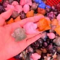Vente en gros de crânes d'animaux miniatures sculptés en quartz, pierres précieuses naturelles de haute qualité, pour la guérison énergétique et le Feng Shui