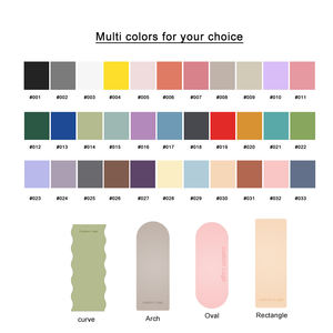 Tapis de yoga en forme d'arche imprimé avec logo personnalisé, 5 mm d'épaisseur, ovale, antidérapant, en PU, pour le Pilates et la relaxation - Product Image 3