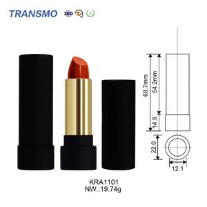 Emballage de tube à rouge à lèvres rechargeable avec logo personnalisé, tube à rouge à lèvres en métal, tube rond en aluminium pour baume à lèvres - Product Image 2