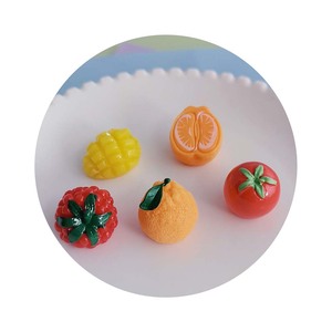 3D frutas resina cabujón Kawaii simulación naranja Mango DIY Scrapbooking joyería encantos Dolly casa Accesorios - Product Image 4