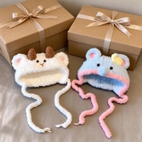 Handgefertigter Mini-Tierhut aus weichem Plüsch, Häkelpuppen-Zubehör, Foto-Requisite, Dekoration für Amigurumi-Sammlerstücke