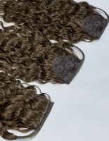 Queue de cheval bouclée et ondulée à enrouler, sans nœuds, sans perte de cheveux, extensions de cheveux humains slaves pour femmes - Prix de gros
