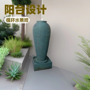 Fontaine d'intérieur avec ornement à eau courante pour salon, entrée, bureau, balcon, cour extérieure, design contemporain - Product Image 4