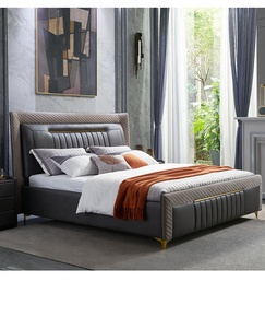 เตียงนอนหนังแท้หรูหราสำหรับสาวๆ รุ่น Nordic Simple Master 1.8 ขนาด<span class=keywords><strong>ใหญ่</strong></span> โครงไม้ - Product Image 5