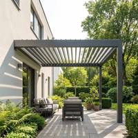 Pergola bioclimatique en aluminium de haute qualité, gazebo de jardin extérieur, 3x4m / 6x6m, avec lames orientables, pour patio et jardin.