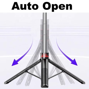 54inch Auto Open Quick Fold F05 Mobile Phone Selfie Stick Monopod <b>Tripod</b> Stand with 1/4 Screw for DJI OSMO INSTA360 Camera - Product Image 2