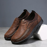 Chaussures décontractées respirantes pour hommes grandes tailles, style mocassins à enfiler pour affaires