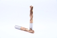 Foret en acier au tungstène HRC58 de haute précision, en carbure monobloc, à queue droite, pour machine-outil CNC, pour le perçage du métal et de l'acier inoxydable