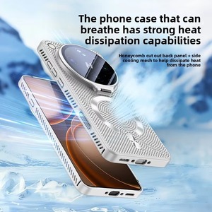 Coque de téléphone magnétique mate antichoc avec dissipation thermique et support de film d'objectif dissimulé pour Oppo Find X9 Ultra – Vente en gros - Product Image 4