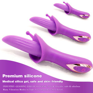 OEM Erwachsenen-Vibrator Handgehaltener Klitoris-Massager <span class=keywords><strong>Sextoy</strong></span> mit Zungenfunktion zur Selbstbefriedigung - Product Image 3