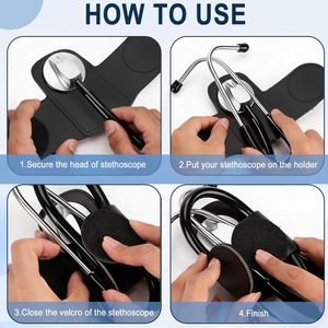 Estuche Portátil para Estetoscopio de Piel Sintética Resistente con Clip, Ideal para Médicos y Enfermeras - Product Image 4