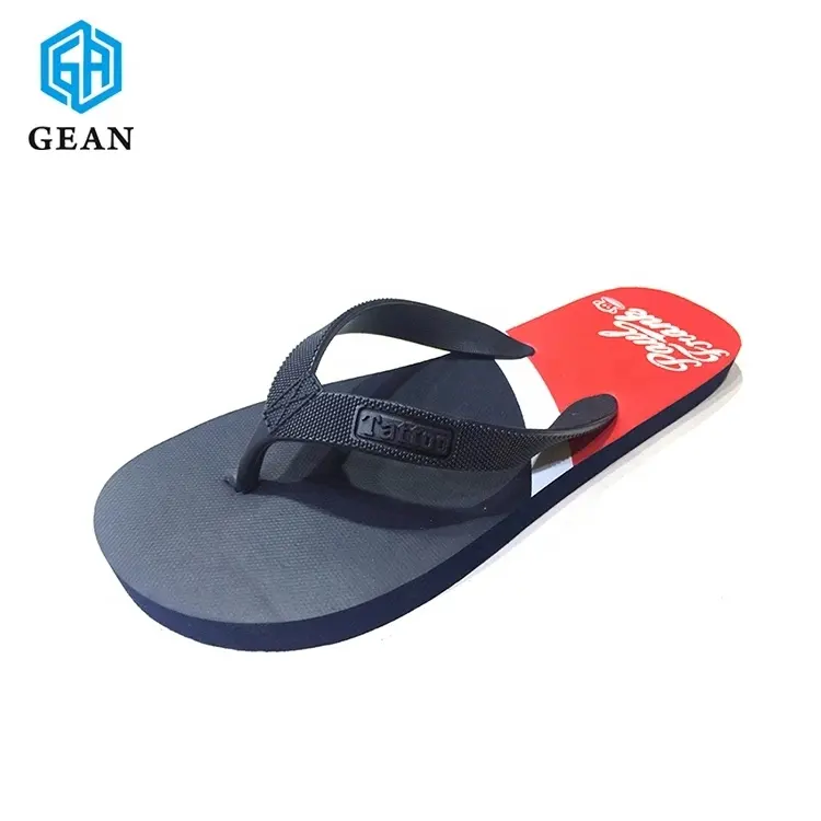 Man Printed Rubber Recycled flip-flop Navy Beach Thong Sandals High Quality Flip Flop wholesale