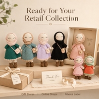 Boneka Rajut Islami Bayi Berhijab Muslim Al-Quran Ramadhan Anak-anak Halal Hadiah Idul Fitri Edukatif Mainan Rajut Amigurumi