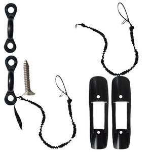 Paddle Board Paddle Leash Kit With <b>Elastic</b> Bungee <b>Cord</b> And Mounting Hardware For Lakes Rivers Outdoor Use - Product Image 5