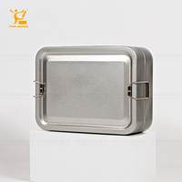 Tin smaker Großhandel Custom Logo Vintage Metall Zinn Lunchbox Oem & Odm Lebensmittel qualität Rechteck Blechdosen mit Schloss schnalle