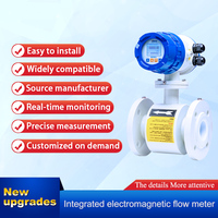 Débitmètre d'eau numérique en vente chaude, sortie 4-20 mA/impulsions, débitmètre électromagnétique inséré, OEM, acier inoxydable, 8 pouces