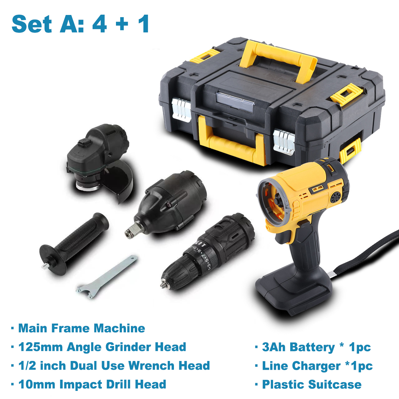 4 + 1 Set A, avec 3Ah batterie * 1pc