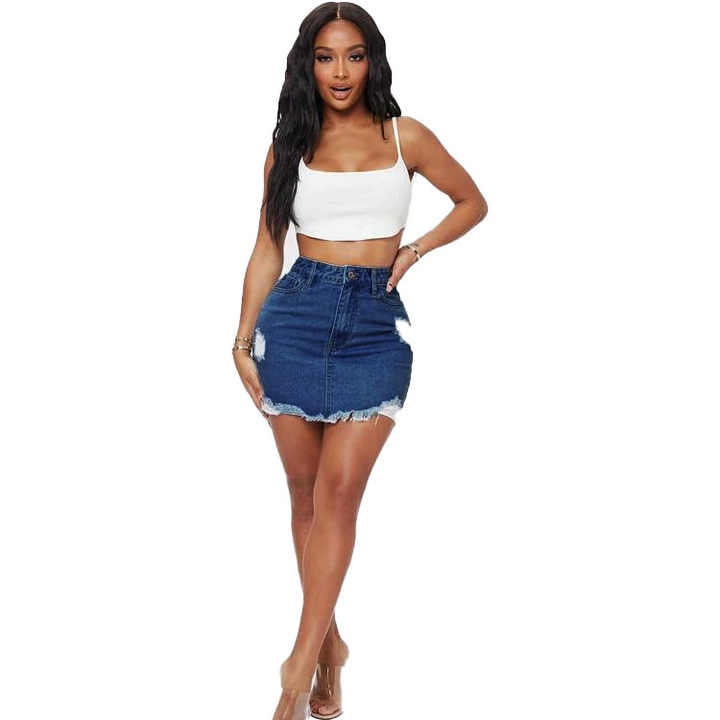 Falda vaquera corta para mujer moda Sexy gran oferta