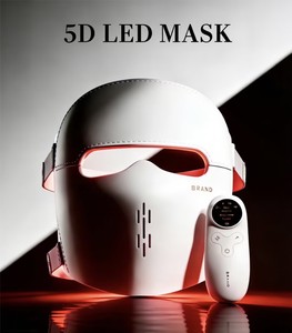 Máscara Facial <span class=keywords><strong>LED</strong></span> Flexible de Alta Intensidad, Portátil, con Luz Roja 3D de 415nm, 590nm, 660nm y 850nm para Terapia Facial en Casa - Product Image 3