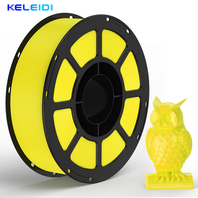 KELEIDI 3D Printer 1.75mm Filament 1kg Multiple Colors PETG Rods for 3D Printing Fluorescent Yellow
