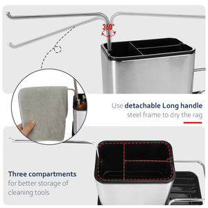 Masthome lavello caddy cucina organizzatore con la spugna da cucina in metallo titolare - Product Image 4