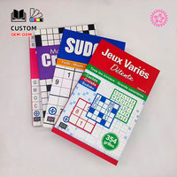 Coffret de livres d'activités personnalisés à couverture souple pour adultes : puzzles de mots croisés et Sudoku, impression à la demande