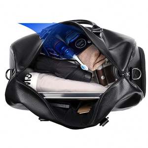 Sac de sport personnalisé OEM avec logo pour hommes et femmes, sac de voyage de sport d'entraînement avec poche humide et compartiment à chaussures, style tendance - Product Image 4