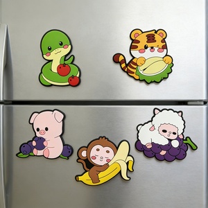 Imanes de Refrigerador con Diseño de Animales y Frutas, Adhesivos Magnéticos Suaves, Multifuncionales, de Dibujos Animados, Regalo Educativo para Niños, ChangChen - Product Image 4