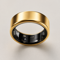 Bague intelligente en acier inoxydable de qualité supérieure avec informations sur l'activité, le stress et l'humeur, résistance à l'eau 5ATM et station de charge sans fil