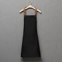 Tablier de boulanger personnalisé avec logo, tablier de cuisine en toile pour chef et barista, tablier réglable pour barbecue et jardin, tabliers brodés, tablier à fleurs