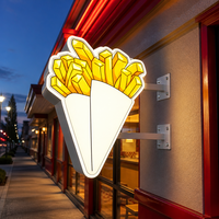 Enseigne lumineuse LED double face à lame, étanche IP65, pour extérieur, logo personnalisé pour l'image de marque de restaurant