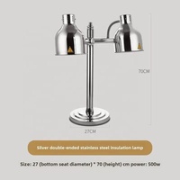250W Lampe Infrarouge Alimentaire Chauffage En Acier Inoxydable Antique Cuivre Argent Lampe De Table Buffet Sculpture Hôtels Traiteurs Restaurants