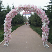 Fleur de cerisier artificielle avec fleurs de 120 cm, un arc en fer métallique pour un mariage, pour un décor d'arc, à monter soi-même