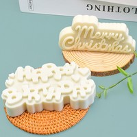 Fabrik direkt alles Gute zum Geburtstag Weihnachten Silikon Kerzen form Weihrauch Kerzen dekoration Backen Fondant liefert