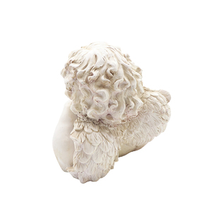 Statua di Cherubino Reclinato in Resina per Esterni, Figurina di Angioletto Rilassato, Scultura Decorativa per Giardino, Patio e Prato - Product Image 3