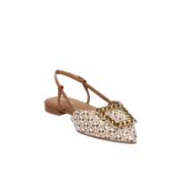 Ballerines pour femmes Tamaris, bout pointu, bride arrière, en cuir, motif à carreaux, talon de 1,5 cm, taille 40