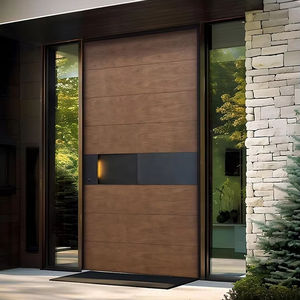 Puertas <span class=keywords><strong>de</strong></span> Entrada Interiores Modernas, Puerta <span class=keywords><strong>de</strong></span> Seguridad <span class=keywords><strong>de</strong></span> <span class=keywords><strong>Aluminio</strong></span> Fundido con Acabado <span class=keywords><strong>de</strong></span> Grano <span class=keywords><strong>de</strong></span> Madera, Impermeable, Resistente al Fuego, Clase A, para Villas, Casas Rurales <span class=keywords><strong>y</strong></span> Autobconstrucción - Product Image 2