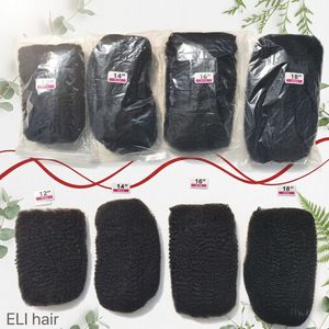 Capelli Afro Ricci Brasiliani Grezzi Remy in Bulk 30g 50g con Doppia Trama a Macchina per Tessitura, Solo Colori Più Scuri, Vendita all'Ingrosso - Product Image 2